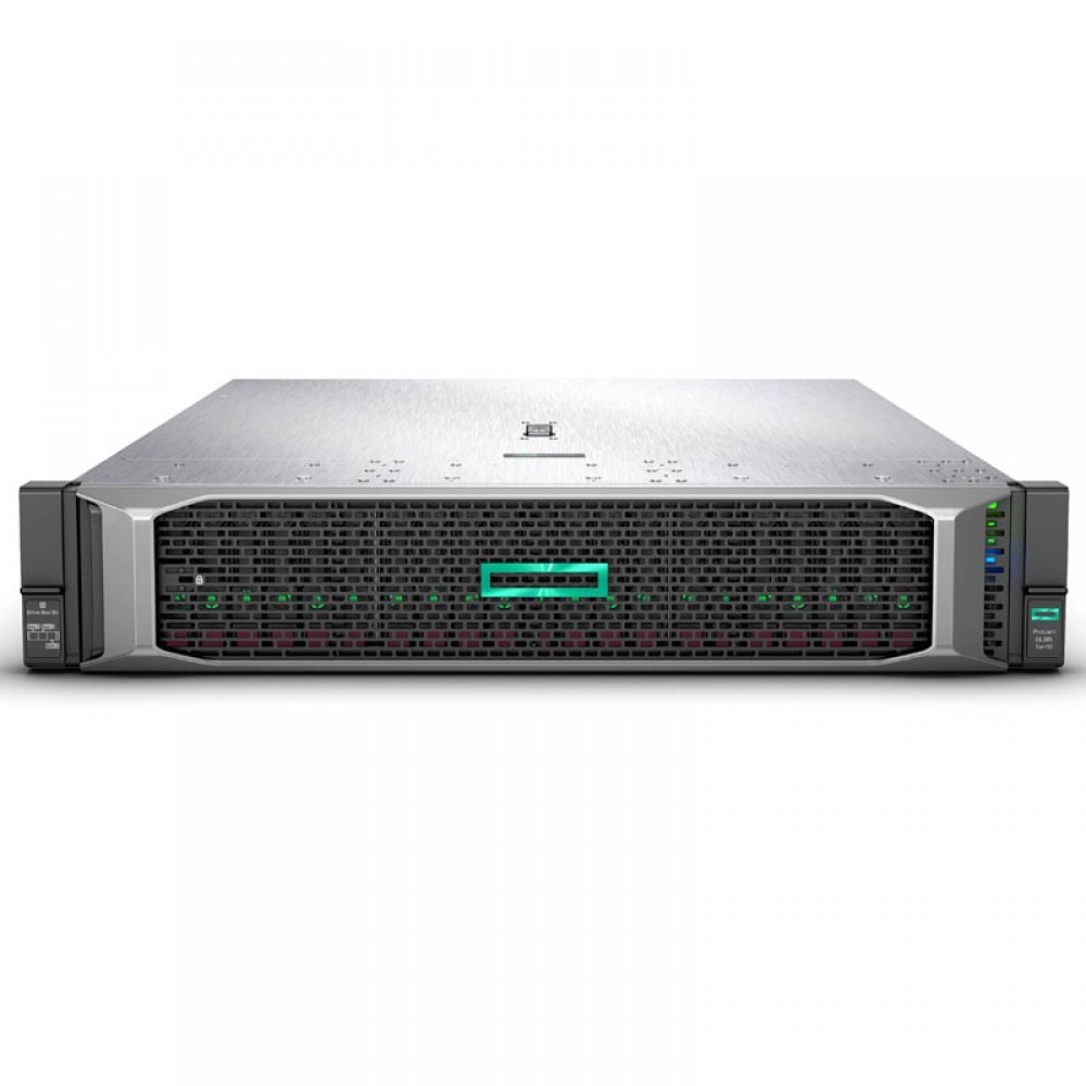 Сервер HPE Proliant DL385 Gen10 7401 Rack(2U)/EPYC24C 2.0GHz(64MB)/2x16GbR2D_2666/P408i-aFBWC+Exp(2Gb/RAID 0/1/10/5/50/6/60)/noHDD(24/up+6)SFF/DVD(not avail.)/iLOstd/6HPFans_HiPerf/4x1GbEth/EasyRK+CMA/1x800w(2up)
