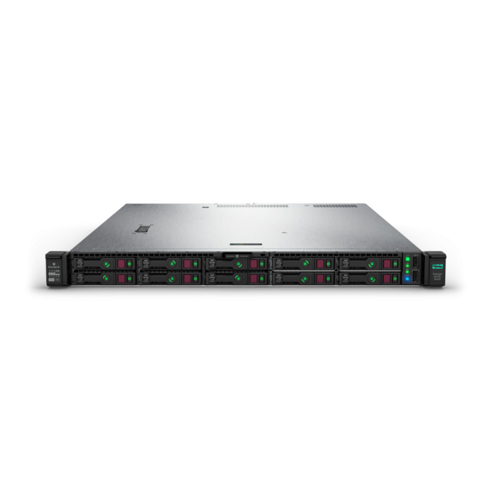 Сервер HPE Proliant DL325 Gen10 7401P Rack(1U)/EPYC24C 2.0GHz(64MB)/2x16GbR2D_2666/P408i-aFBWC(2Gb/RAID 0/1/10/5/50/6/60)/noHDD(8/up10)SFF/ noDVD/iLOstd/5DRHPFans/4x1GbEth/EasyRK/1x800w(2up)
