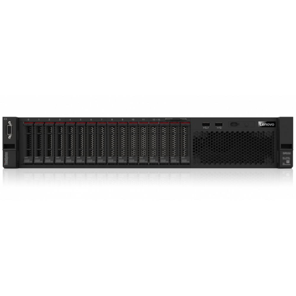Сервер 7X04A003EA Lenovo TS ThinkSystem SR550 Xeon 4116, 16GB, 8/16SFF, SR 930-8i, 2xGbE, 1x750W,706
